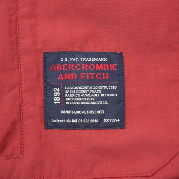 Vintage Abercrombie & Fitch Men M Vest Full Zip Reversible Red Gray Fleece - Picture 9 of 13